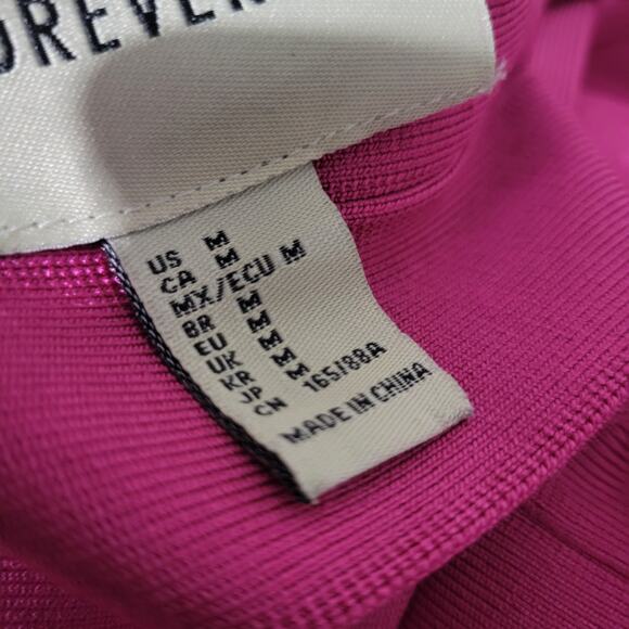 Forever 21 Herve Leger Bandage Skirt Set Pink Matching CoOrd Crop Halter Medium - Picture 7 of 14